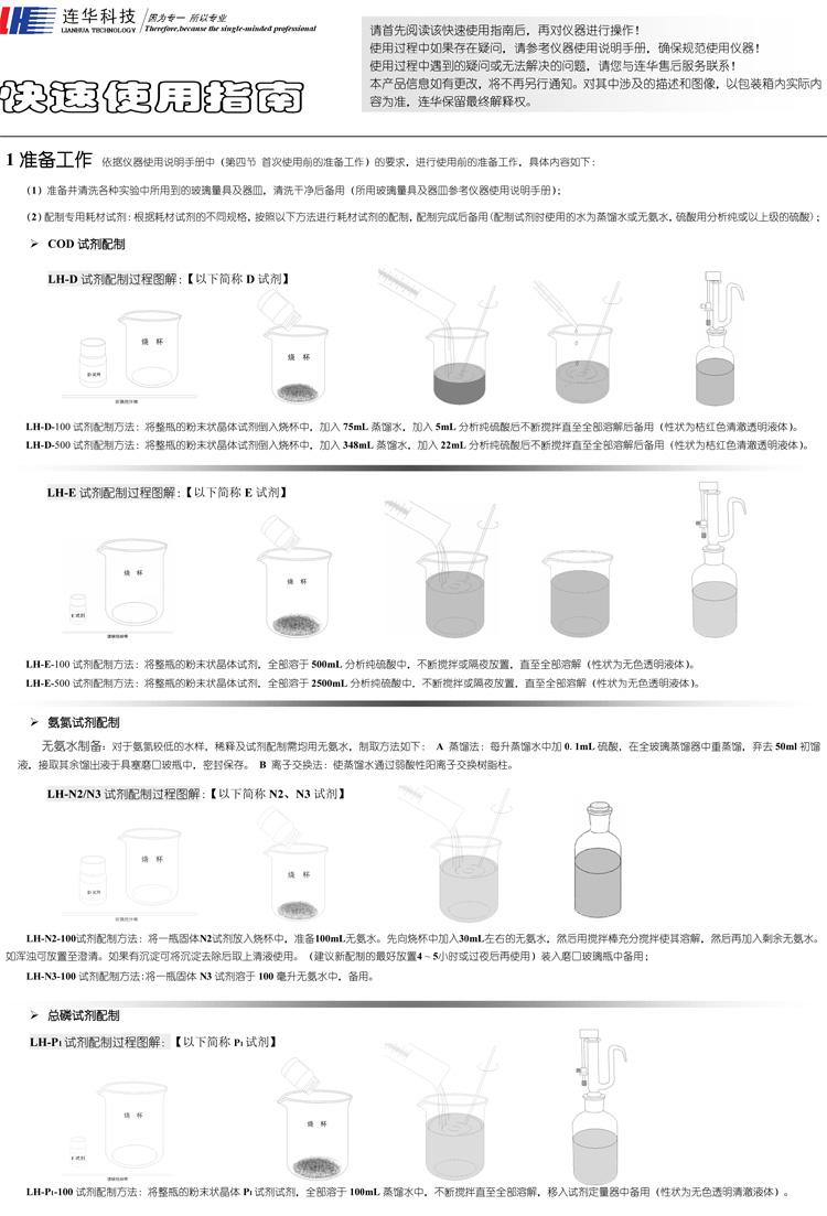 連華科技COD、氨氮、總磷、濁度等多參數(shù)水質(zhì)分析儀5B-3B型(V8)快速入門手冊